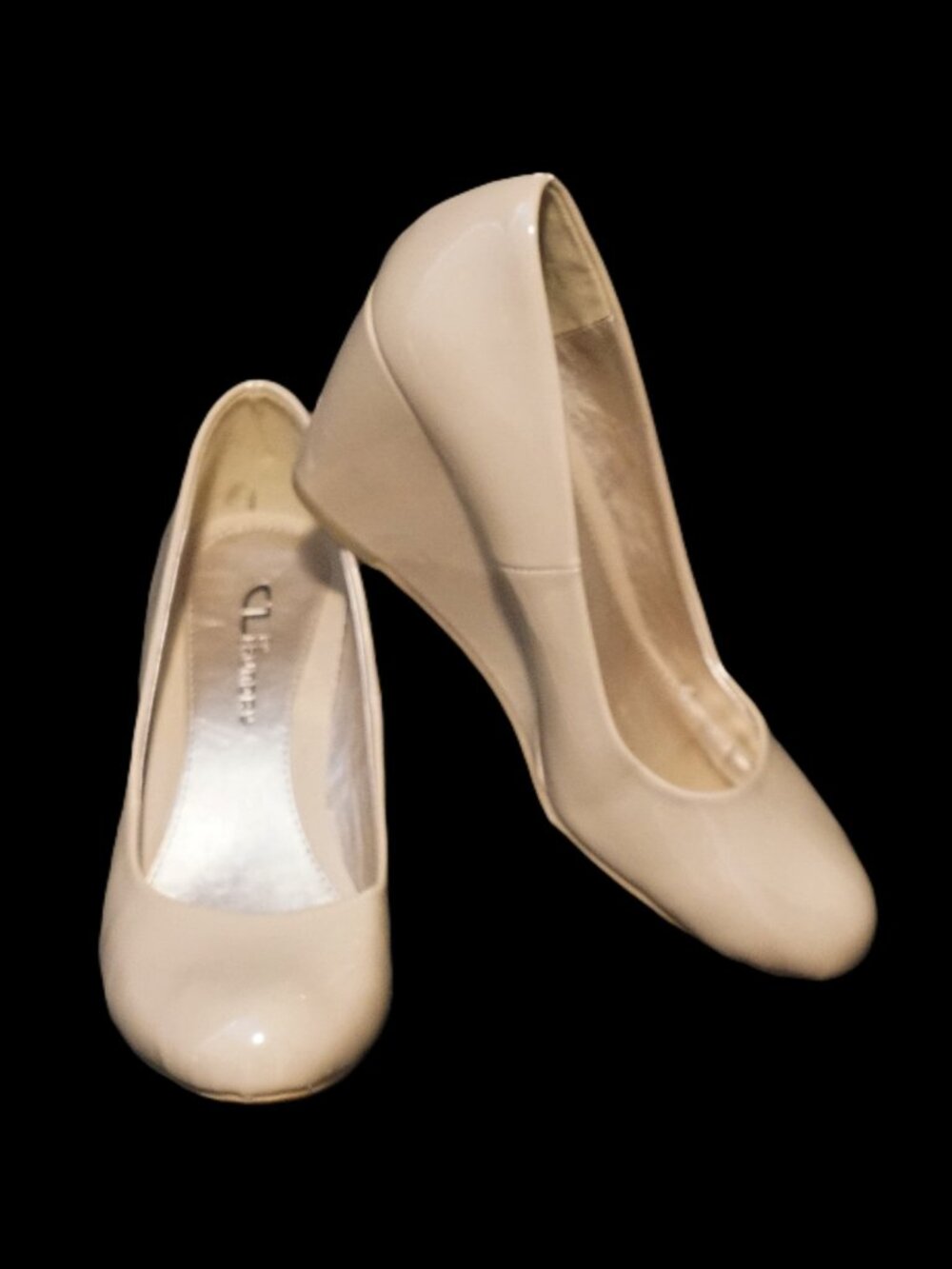 CL by Laundry Nude Patton Leather Wedges Women’s Size 7.5